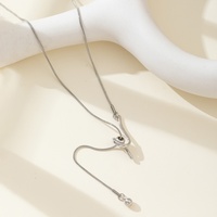 Collier long en acier inoxydable irrégulier en forme de Y pour femme, accessoires de fête, pendentif de haute qualité, cadeaux tendance