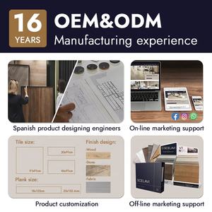 Luxury 5mm 6mm 7mm rigida impermeabile SPC LVT plance pavimentazioni ibrido <span class=keywords><strong>PVC</strong></span> composizione in vinile strato per applicazione in palestra - Product Image 5