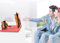Mug Warmer Coaster HD Video Magnifier Foldable Stand Smart Phone Holder ABS Material Wireless App Remote Control for Home Use