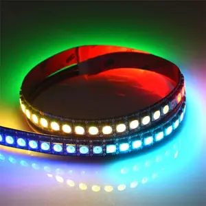 מיעון LED 5v smd 5050 פיקסל rgb גמיש עמיד למים אור דיגיטלי ws2812b 60 led פיקסל הרצועה