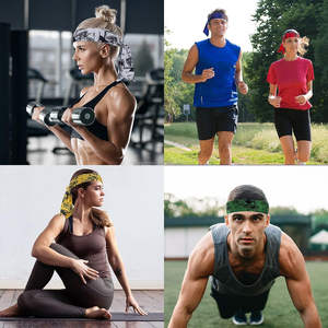 عصابة رأس رياضية مخصصة للحفلات والجري واللياقة البدنية والتمارين الرياضية واليوغا، مع شعار مخصص - Product Image 6