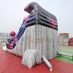 Château gonflable d'extérieur pour enfants de qualité commerciale, avec toboggan aquatique 3D sur le thème de l'astronaute et du surf spatial - Product Image 2