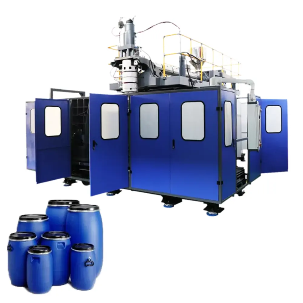 Mesin cetak tiup plastik ekstrusi otomatis, mesin cetak tiup ekstrusi kecepatan tinggi untuk HDPE PE PP PC PETG LDPE