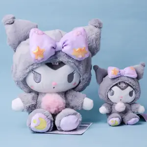 Soft 3D Dolls Lovely Cartoon Kitty Melody Kuromi Pajamas Star Plush Stuffed Animals Toys Wholesale High Quality Kids Party Gifts