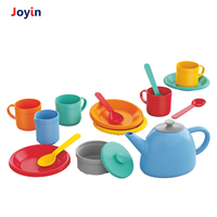 Ensemble de jouets de vaisselle de table avec boîte de rangement en PP, cuisine, cuisine des aliments, service, jeu d'imitation, activité d'apprentissage