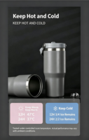 Gourde de sport avec poignée et paille rabattable, 30 oz, en acier inoxydable à double paroi, isolée sous vide, pour la gym et les activités de plein air