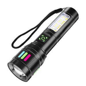 एल्यूमीनियम आउटडोर शिविर ip65 वाटरप्रूफ सामरिक फ्लैशलाइट पोर्टेबल साइड लाइटिंग टॉर्च लाइट यूएसबी रिचार्जेबल ज़ूम फ्लैशलाइट - Product Image 1