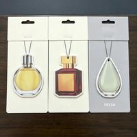 Désodorisant de voiture en papier de coton moderne personnalisé, directement de l'usine, parfum longue durée, plusieurs fragrances, éliminateur d'odeurs, OEM, faible MOQ