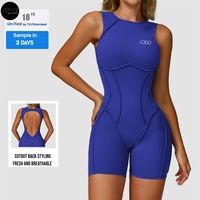 Combinaison courte taille haute sculptante pour femme grande taille, effet ventre plat, pour yoga, pilates, course à pied, tenue de sport personnalisée de haute qualité