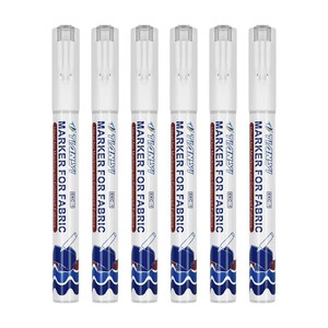 Marqueurs pour tissu blancs - <span class=keywords><strong>D</strong></span>écoration de vêtements - Stylos à peinture acrylique pour baskets, sacs, chaussures, textiles, couture, artisanat - Product Image 1