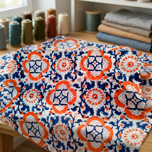 Tela de Algodón Puro Ligera de Alta Calidad con Estampado Floral Transpirable para Vestidos de Mujer, Decoración del Hogar, Exportación a Granel a India - Product Image 1