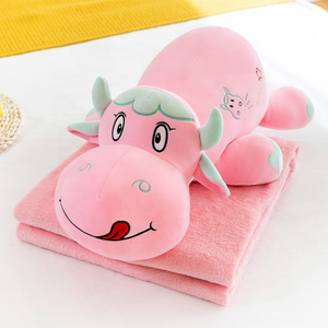 多機能ポータブル子供キッズトラベルカー漫画動物枕毛布 - Product Image 1