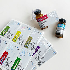 Özel baskı dayanıklı su geçirmez vinil yapıştırıcı dikdörtgen çıkartmalar 3ml 5ml 10ml flakon etiket parlak lazer holografik <span class=keywords><strong>PET</strong></span> Sticker - Product Image 6