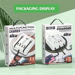 Estación de Carga Rápida USB-C PD QC 3.0 de 4 Puertos con Cables para Hogar y Oficina, Carga de Múltiples Dispositivos - Product Image 5