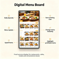 Affichage numérique LCD 1920x1080 16:9 avec application CMS intégrée, contrôle par application, affiche publicitaire, affichage de menu de restaurant