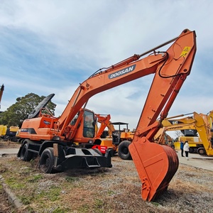 Excavatrice minière d'occasion abordable de marque coréenne DOOSAN DH210W 7, excavatrice sur pneus d'occasion à vendre - Product Image 2