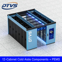 Rack de serveur d'allée froide pour micro-centre de données modulaire de 12 armoires de 19 pouces pour applications réseau en stock