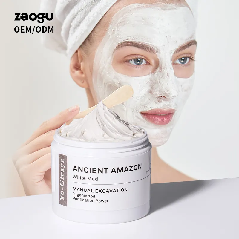 Maschera viso all'argilla bianca per la pelle opaca riduce l'acne del viso per una pelle più chiara 100g / 3.53 fl.oz.