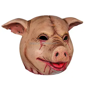 Horror Halloween Scary Animal Latex Mask Disfraz Cosplay Props Bloody Pig Adult Headgear máscara de mujer