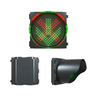 400mm simple face rouge croix verte flèche indicateur de voie IP65 PC boîtier Tunnel avertissement feu de circulation