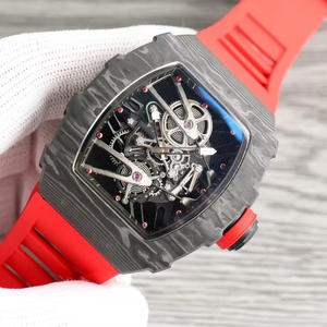 Montre mécanique haut de gamme pour homme avec design ajouré et bracelet en caoutchouc - Product Image 2