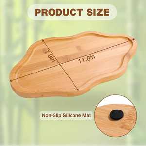 Plateau de service en bambou de Noël Plaques de bambou réutilisables Plateau de charcuterie en bois Planche de charcuterie drôle - Product Image 6