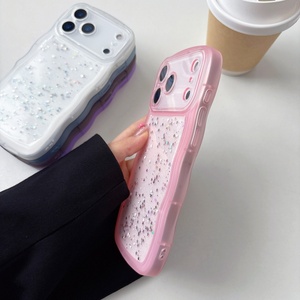 <span class=keywords><strong>Cover</strong></span> Protettiva Antiurto con Bordo Ondulato Opaco e Glitter a Stella per <span class=keywords><strong>iPhone</strong></span> 17 16 15 Plus 14 Pro Max, Custodia per <span class=keywords><strong>iPhone</strong></span> 17 Air - Product Image 3
