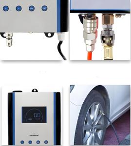 Lastik dükkanlar için önceden ayarlanmış basınç ile hızlı otomatik dijital lastik şişirme ve deflatör araç test makinesi
