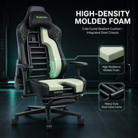 Chaise de jeu ergonomique à dossier haut OEM ODM personnalisée avec repose-pieds, accoudoirs 3D en mousse moulée, chaise de bureau inclinable