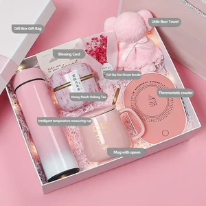 <strong>Pink</strong> <strong>Gift</strong> Set Intelligent Water Cup Vaccum Flask/Ceramic Tea Coffee Mug/humidifier <strong>Gift</strong> Box for Lady's Birthday <strong>Gift</strong> - Product Image 4