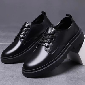Men's Premium Business Casual English-Style Lace-Up Work <b>Shoes</b> with Thick Soles <b>Height</b> <b>Increasing</b> for Formal Office Occasions - Product Image 1