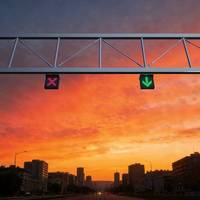 Feu de signalisation bidirectionnel de 600 mm pour contrôle de voie, signal de contrôle pour utilisation sur autoroute