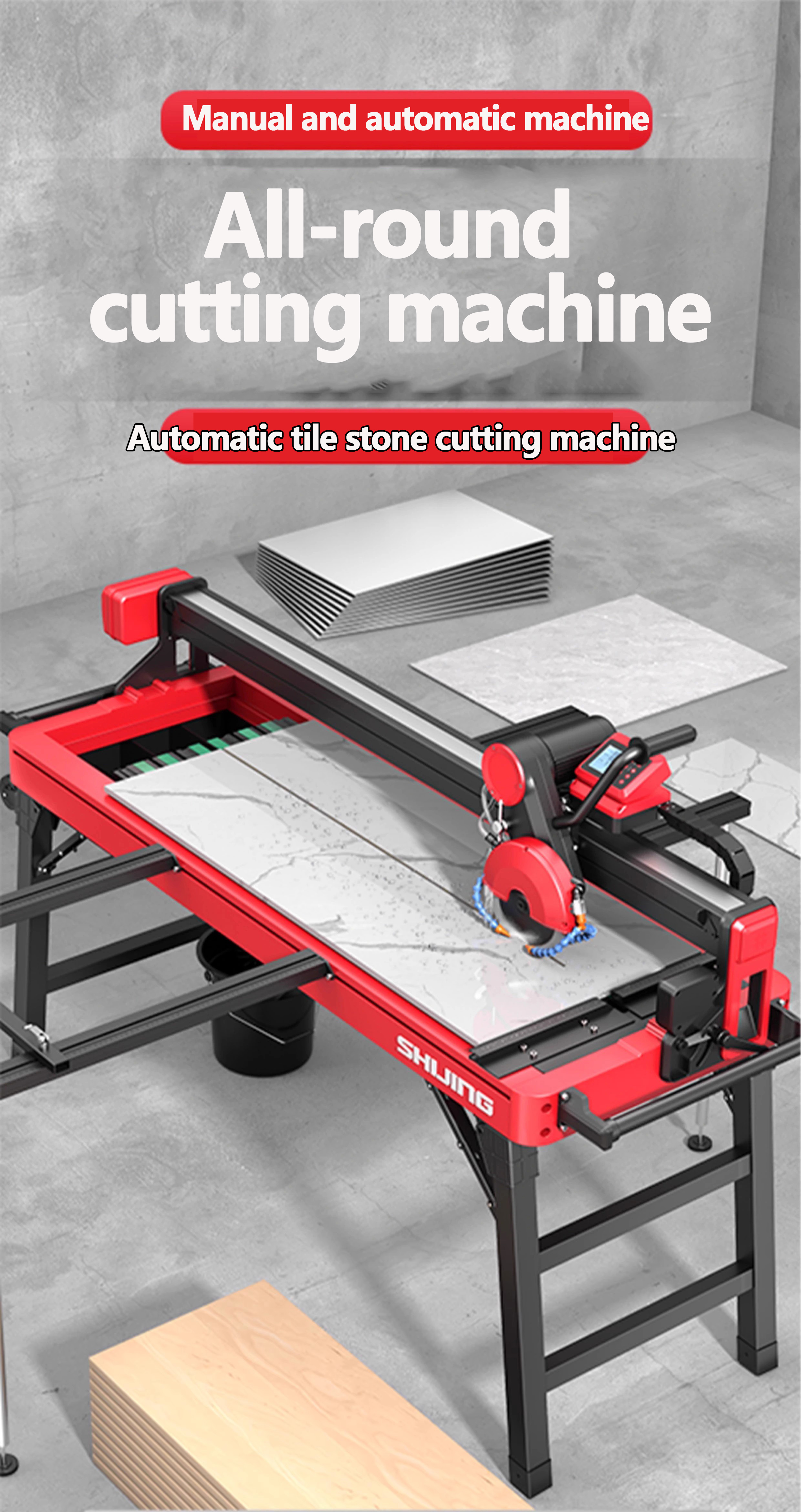 SHIJING 9201A-1600 seramik karo kesme makine masaüstü su jeti çini