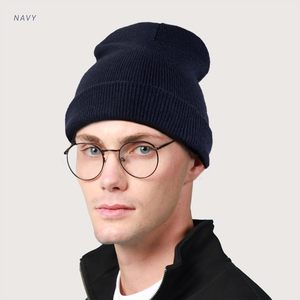 Knit Cuffed Plain Beanies Unisex Adult <b>Winter</b> Hat Soft Warm Outdoor Fashion Slouchy Skully <b>Cap</b> 100% Acrylic - Product Image 5