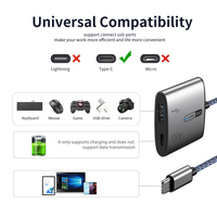 Adaptateur USB 3.0 OTG 2 en 1 Convertisseur de charge Adaptateur USB Type C vers USB mâle vers femelle Convient pour la connexion d'un téléphone mobile Disque U
