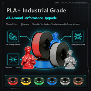 PLA 1.75 มม. 1 กก. เส้นพลาสติกสำหรับเครื่องพิมพ์ 3 มิติ คุณภาพสูง ความเร็วสูง ไม่ติดขัด ผิวเรียบเนียน ขายส่ง - Product Image 6
