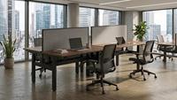 Bureau de travail réglable en hauteur pour personnel, bureau assis-debout, mobilier de bureau ergonomique
