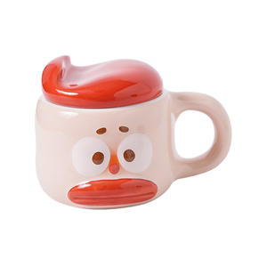 Taza de Cerámica Big Fool con Tapa de 350 ml, Diseño Creativo y Divertido para Regalo - Product Image 3
