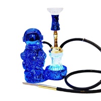 Vente chaude moyen-orient arabe narguilé résine processus narguilé en forme d'astronaute processus de galvanoplastie lampe à LED narguilé