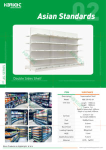 מדפי תצוגה ברשת של חנות מכולת סופרמרקט לבנה - Product Image 6