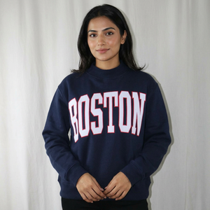 Sudadera con Capucha BOSTON de Invierno, 100% Algodón, Apliques Bordados, Estilo Vintage, Hilos Finos - Product Image 1