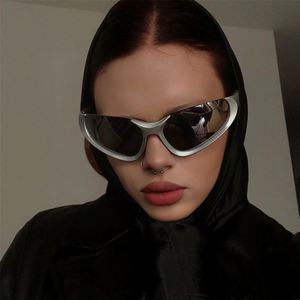 Lunettes de soleil vintage personnalisées avec logo, monture demi-cerclée bleue argentée, style œil de chat pour femme - Product Image 2