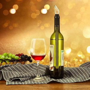 Stainless Steel 3 in 1 Cooler Chilling Stick <b>Freezer</b> Red Wine Chiller Stick with Aerator & Pourer Drinkware - Product Image 2