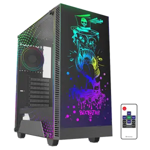 Gaming-Rockstar 2 Atx Gaming Pc Case Met Argb Licht