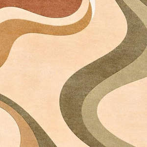 Tapis vert abstrait tufté à la main, forme organique moderne, tapis fait main pour un salon et une chambre élégants, décoration intérieure, cadeau - Product Image 5