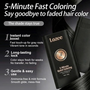 LOZEE Professionnel 2-en-1 – Teinture capillaire semi-permanente avec peigne – Noir Café – Stick colorant pour cheveux – Qualité salon – Teinte uniforme - Product Image 2