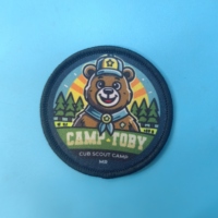 Accessoires textiles pour enfants de Noël en gros : Badges tissés, logos nominatifs pour vêtements, motifs de dessins animés en tissu écologique, chapeaux à sublimation thermocollante