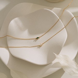 Collar de pieza de nicho mensual INS Popular, colgante de 12 Piedras de nacimiento con circonita cúbica, diseño de ojo de caballo, cadena de moda de acero inoxidable - Product Image 3