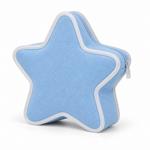 Fancy Makeup Travel Bag Star Shape Jelly Trim Toiletry Pouch Frost White Sky Blue Wash Bag Custom Logo - Product Image 4
