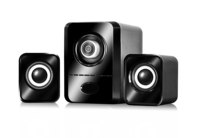 YKS-2100 Enceinte 2.1 avec Subwoofer Super Bass et Son Stéréo pour Crossover Audio Numérique à Quatre Voies et Contrôle Vocal EZCast Numérique